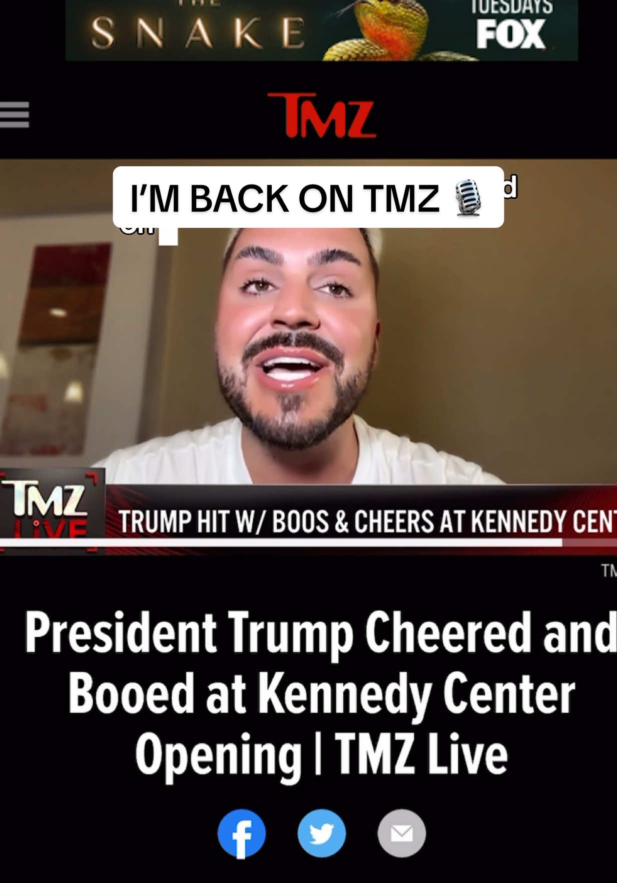 thank you for having me again @TMZ ⭐️ #tmz #tmzlive #entertainmentnews #popculture 