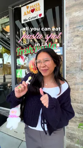 all you eat pasta in la?! 🍝 when your pasta cravings are hitting hard…this is the place to be @Pasta Amore ❤️’s amazing deal is not something you wanna miss out on — get the spicy rigatoni though…seriously it’s so good items mentioned:  ⭐️ chicken alfredo — super creamy and the chicken is juicy! ⭐️spicy rigatoni — pink sauce is YUM & the italian sausages are delicioussss ⭐️ pesto penne — if you are a pesto fiend this is for you!!! ⭐️caesar salad — dressing is DELISH i ate the entire bowl lmaooo  ⭐️italian salad — i love the vinaigrette they used!! and the pepperoncinis 🤌 💌 thank you pasta amore for the invite!  #pasta #italianfood #italianrestaurant #lafoodie #lafood #lafoodreview #thingstodoinla #larestaurants 