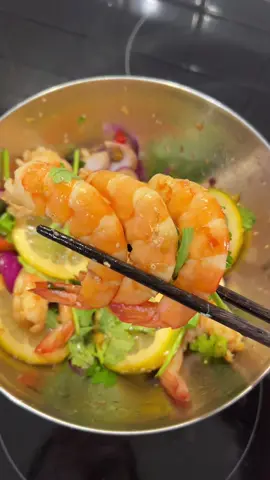 酸辣柠檬虾#tiktokfoodie #chinesefood #Recipe #fyp #foryou 