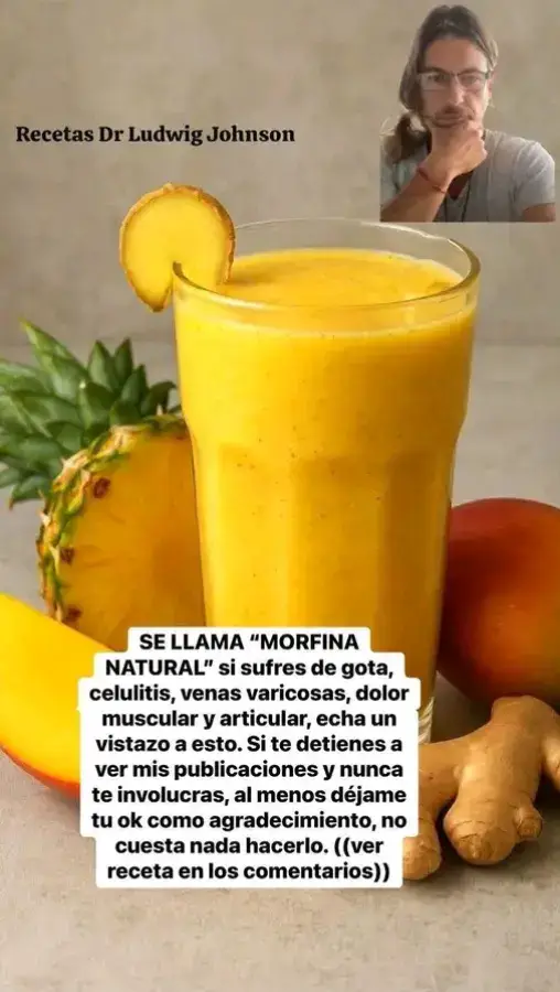 SE LLAMA “MORFINA NATURAL” si sufres de gota, celulitis, venas varicosas, dolor muscular y articular, echa un vistazo a esto. Si te detienes a ver mis publicaciones y nunca te involucras, al menos déjame tu ok como agradecimiento, no cuesta nada hacerlo. ((ver receta en los comentarios) #drludwigjohn #riojona #carrotjuice #drludwigjohnson #riojona #5x5 #ludwigjohnson