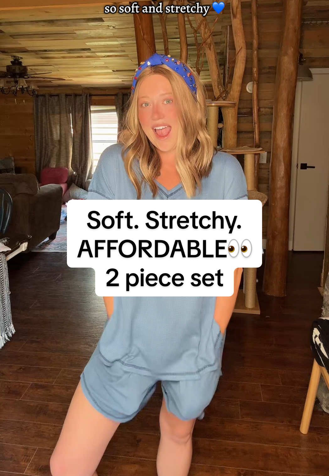 This is one of the comfiest sets I’ve found on TikTok and it's super affordable!! Stretchy, lightweight, and perfect for lounging, errands, or just feeling cute at home 💅 Comes in multiple colors and fits true to size! #TikTokShopFinds #LoungewearSet #AffordableStyle #Under20 #MomLifeStyle #TikTokMadeMeBuyIt #twopieceset #setoutfit #momoutfit #tiktokshoprestock #dealsforyou #toptierjuly #tiktokshopcreatorpicks 