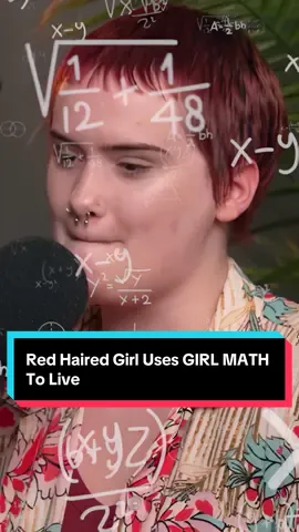 Red Haired Girl Uses GIRL MATH To Live #girlmath #bluehair #financialaudit 