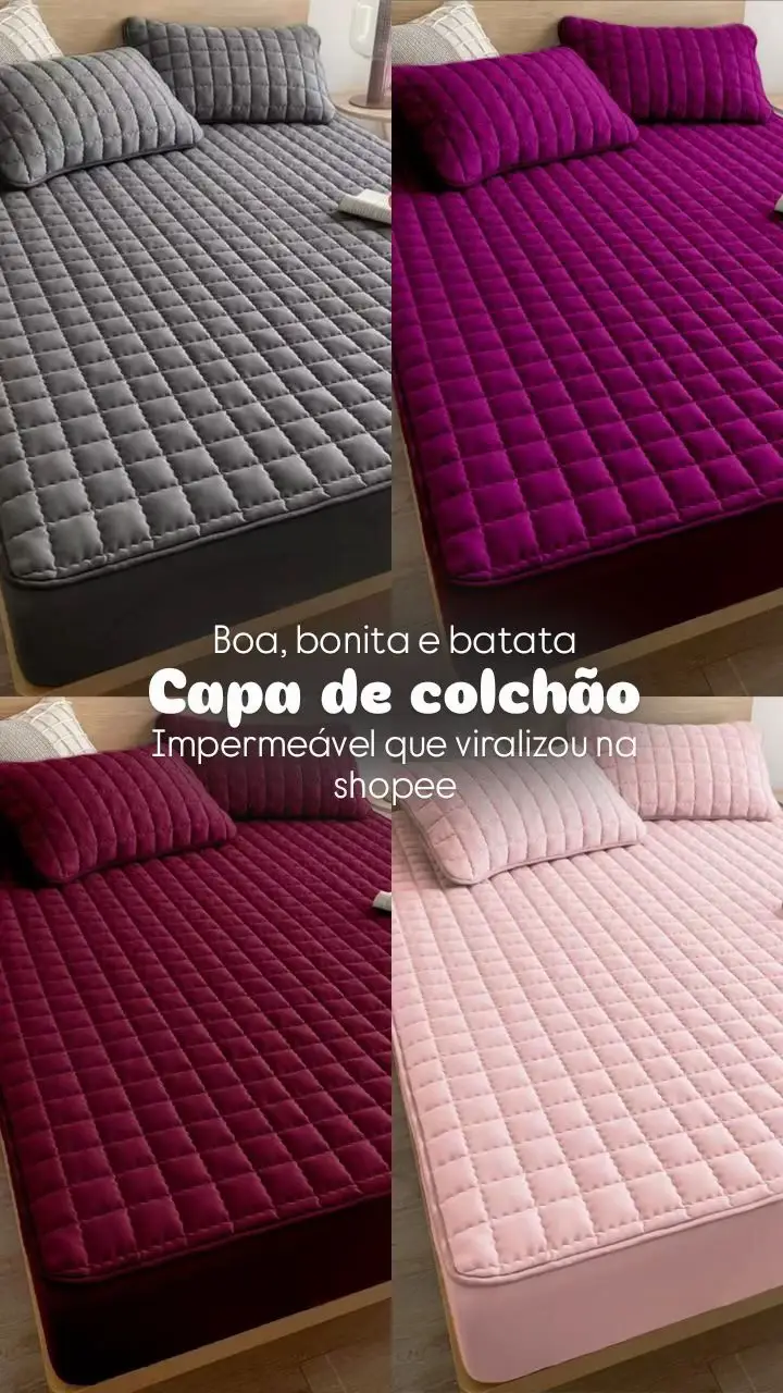 Perfeita pra casa com crianças, pets ou pra quem quer manter o colchão novinho por muito mais tempo. Invista em proteção e economia: colchão caro, capa barata! #capacolchao #impermeavel💦 #vcprecisaver #shopee #casaorganizada  Link no comentário pra vc não perder tempo 🥰