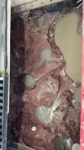 Scooping out the waterjet machine today and it feels like I’m a God shaping land with my shovel 