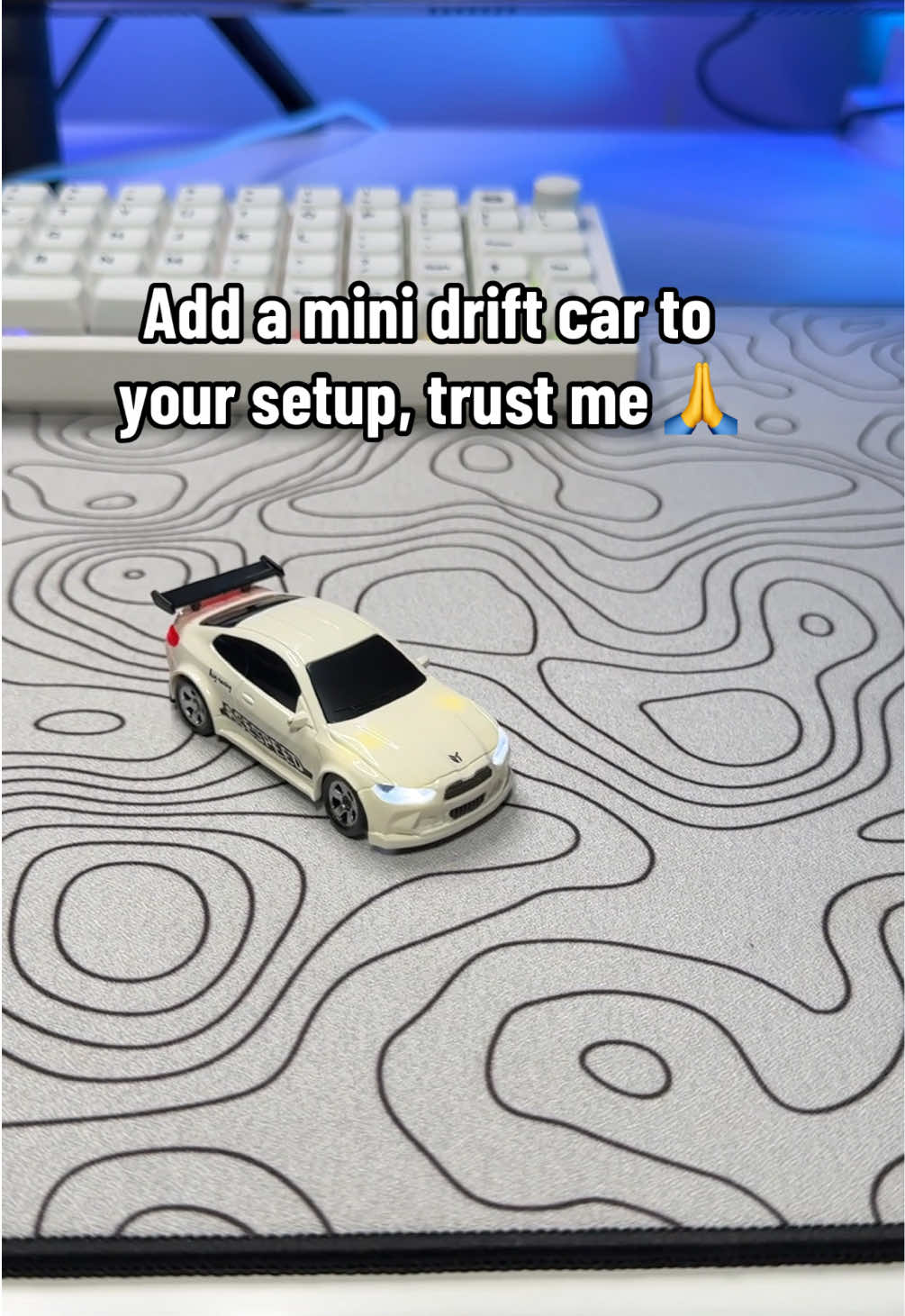 The mini RC drift car I use on my gaming setup. #minirccar #pcgamingsetup #GamingSetup #deskessentials 
