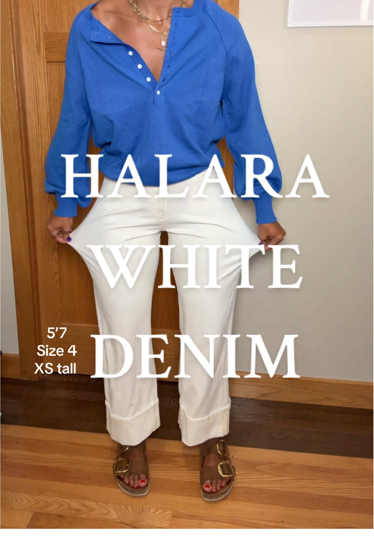 @Halara shop flex high waisted denim! These jeans are so incredibly comfortable! Come in several washes too! #halara #halarajeans #jeanshorts #whitejeans #whitedenim #tiktokshopbacktoschool 