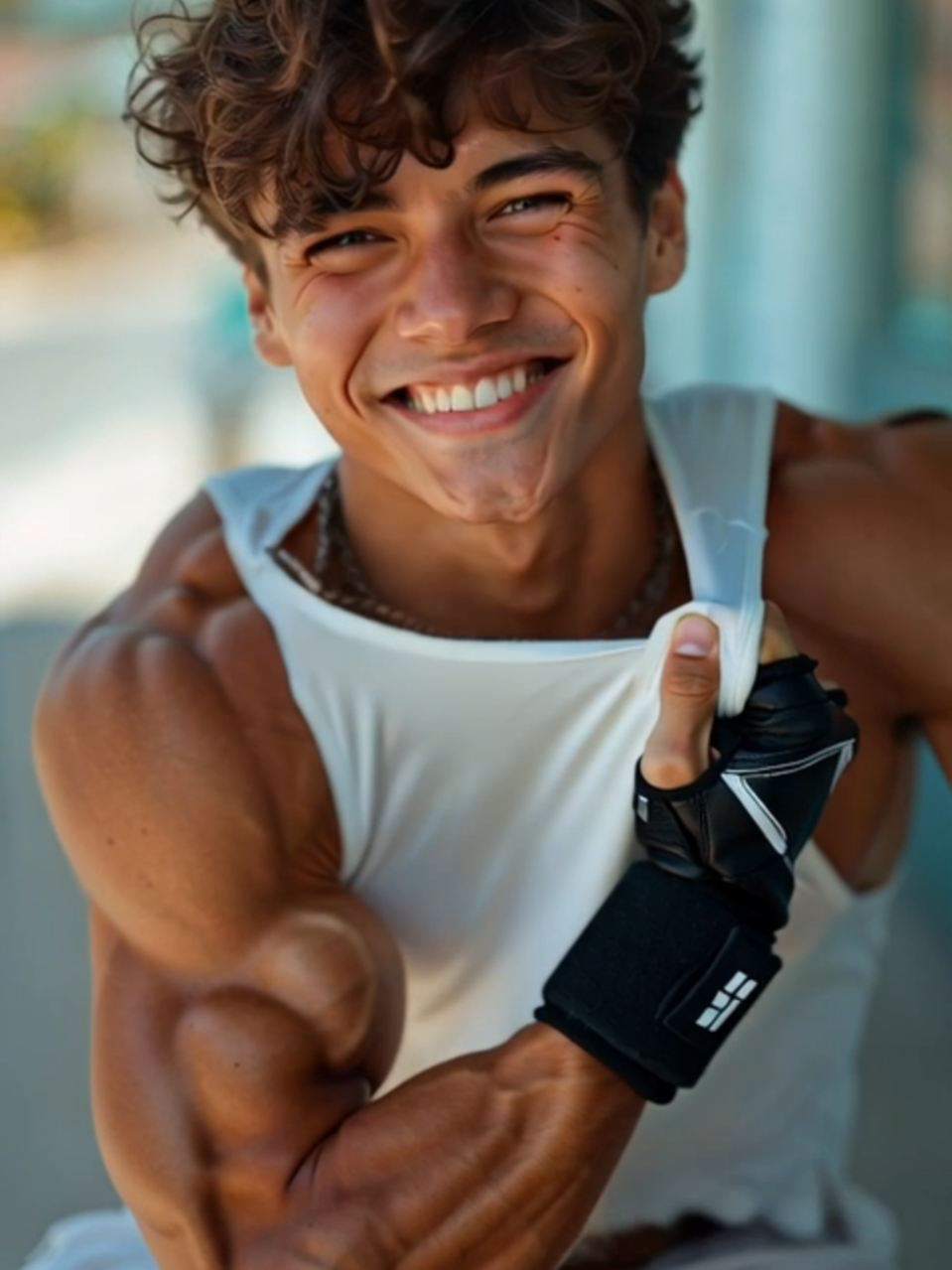 RELAX IT'S JUST MUSCLES #biceps #bicepsday #bicepspeak #teenmuscle #bicepsflex #6packabs #musculos #musculos #bodybuildingmotivation