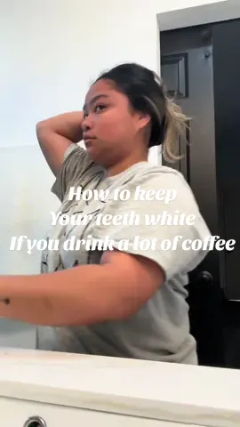 Quick hack to get rid off yellow teeth…  #coffeeadict #coffeeaddiction #mouthwash #trendingvideos #smallcreator #whiteteeth #hygiene #howtobeconfident #cleangirlaesthetic #cleangirl 