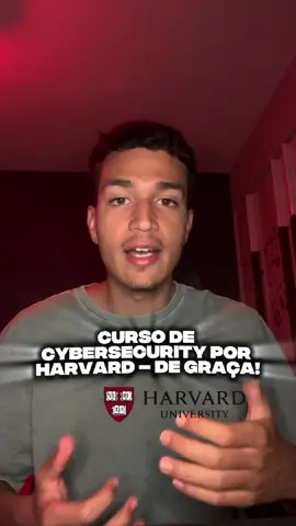 Curso de Cybersecurity por HARVARD, 100% online e gratuito. Com direito a certificado. Link na bio — e ainda tem minha trilha com outros cursos grátis!  #ciberseguranca #ti #harvard #cursoonline #trilhadeti 