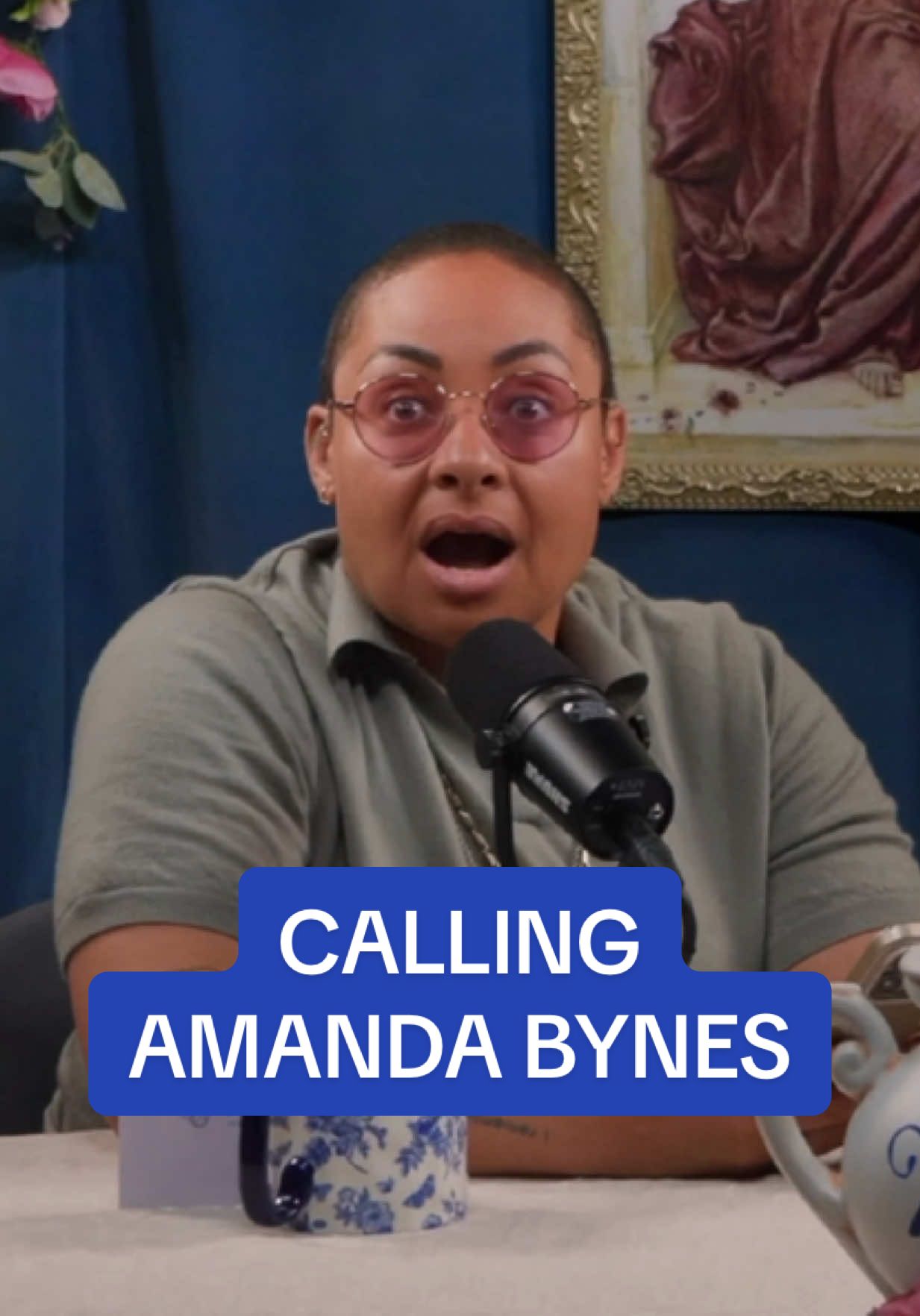 new episode out now on our channel 🫖👀 (ps. we want you on the pod Amanda!!!) @ravensymone @miranda v. pm #amandabynes #calling #celebrities #qanda 