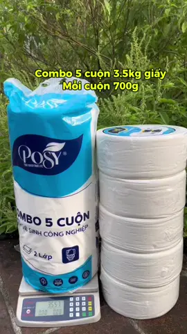Combo 5 cuộn 3.5kg giấy cuộn lớn #giayvesinh #giayposy #xuhuongtiktok 