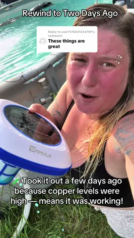 Replying to @user7576041254709 This little solar ionizer is seriously helping me keep the pool clear! It cuts down on algae AND how much chlorine I need 💧💙 #TikTokShop #PoolTok #SolarIonizer #PoolHack #PoolCleaning #SummerReady #BackyardPool #ClearWater #AlgaeControl #ChemicalSaver #TikTokFinds #PoolMaintenance #MustHaveSummer #pool #pools #swimmingpool #intexpool #abovegroundpool #poolcleaning #pooltok #solar #solarpower #sale #freeshipping 
