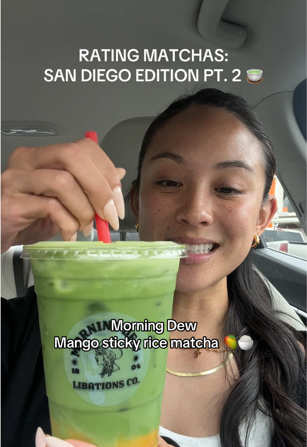 @nya harrison is 2/2 with matcha recommendations in SD! This mango sticky rice matcha from @morningdewsd is soooo good. Inside Jaguar Paw on Logan AVE (I know I said street) 😋🥭🍚🍵 #matcha #matchalover #sandiego 