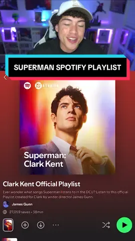 these Superman Spotify playlists GO HARD! @Superman @Spotify #superman #supermanmovie #jamesgunn #spotify 
