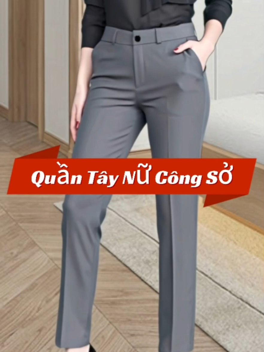 Quần Tây Nữ Công Sở Dáng Baggy #macdep #quantay #quandep #thoitrangnu #quanbaggy #sansale790 