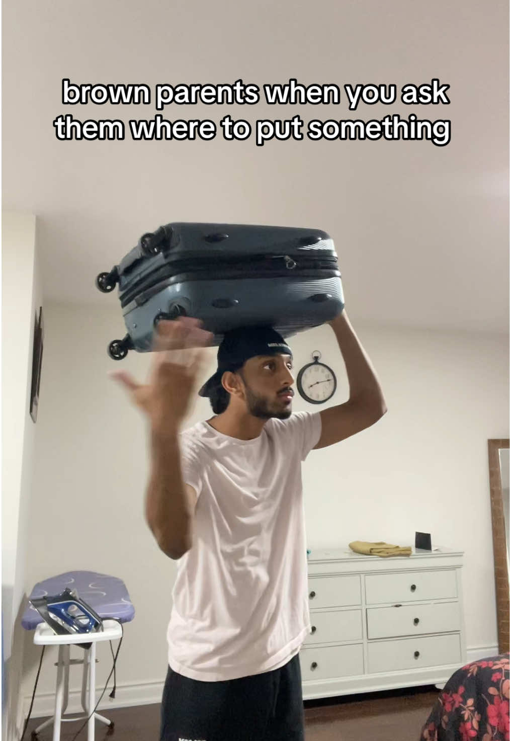 “On my head 😃” #fyp #browntiktok #brownparents #relatable 