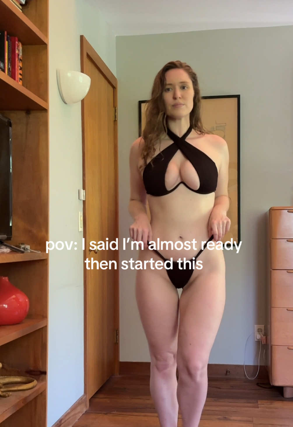 Almost ready. Just need to emotionally connect with a swimsuit first 😉 #swimsuit #tryon #beachoutfit 