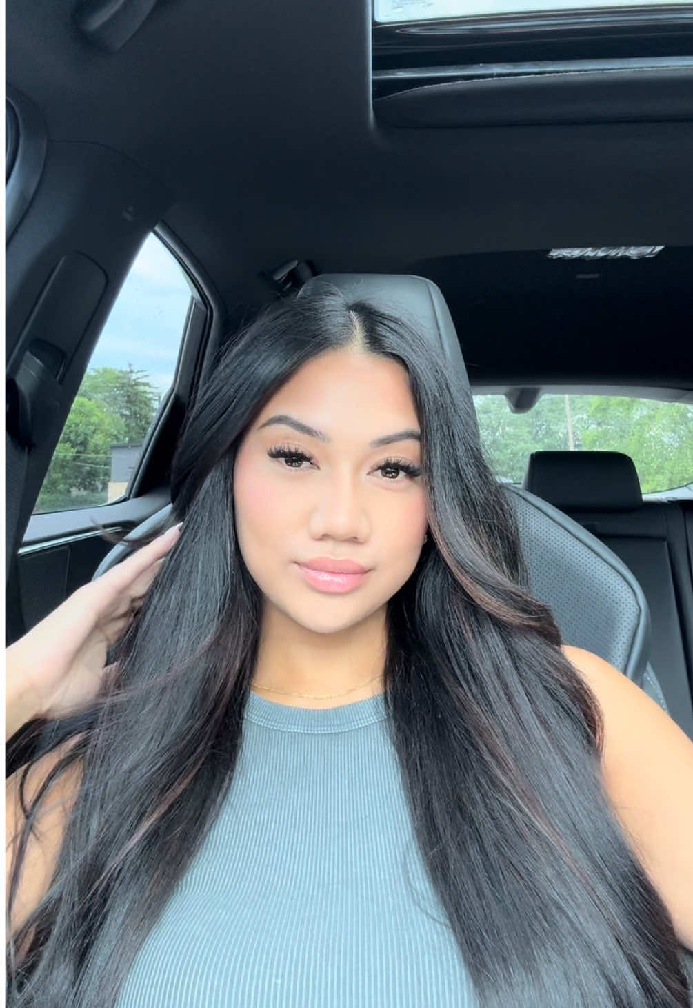 #grwm in the carrrr ✨ 