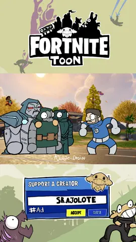 Pedro pascal en FORTNITETOON  #fortnitetoon #fortnite #cuatrofantasticos #humor #epicpartner 