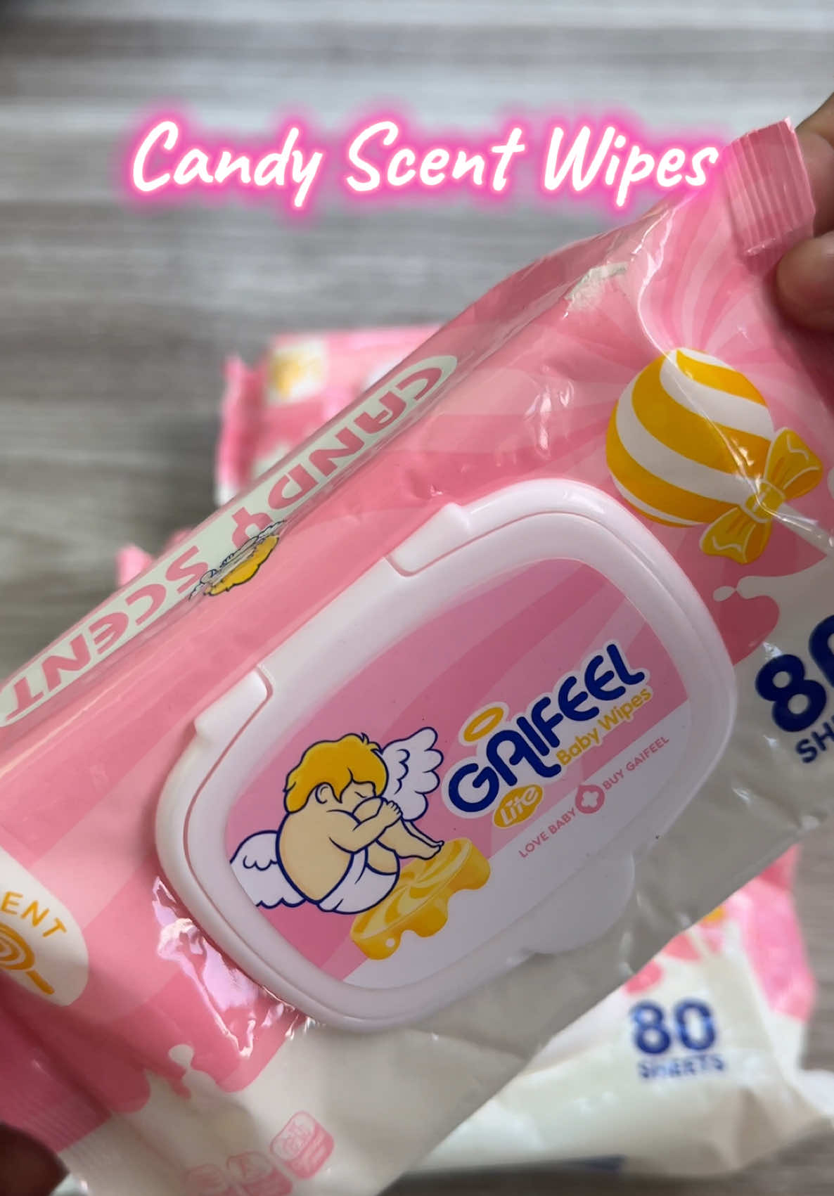 GAIFEEL LITE Baby Wipes Candy Scent #wipes #babywipes #gaifeel #gaifeelbabywipes #scentedwipes #wipesforbaby #affordablewipes 