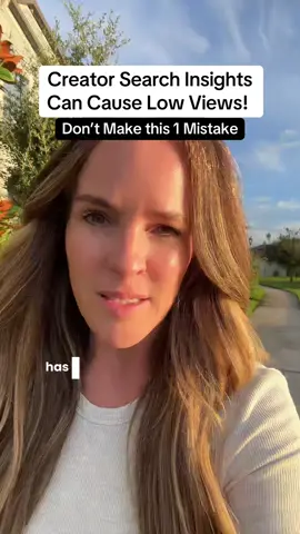 Did you know Creator Search Insights can cause low views, wrong audience, and no sales? Have you made this ONE mistake? #creatorsearchinsights #contentcreatortips #contentcreatorstruggles #tiktoktips #lowviews 