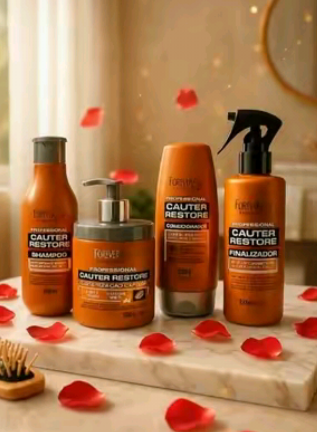 🌟 Kit Completo de Cauterização Capilar Forever Liss Cauter Restore – Reconstrução Profunda para Cabelos Danificados! Shampoo Reconstrutor (300ml) – Limpeza eficiente com ação preparatória para o tratamento. Máscara de Cauterização (500g) – Reposição de massa capilar, força e brilho imediato. Condicionador Ultra Gloss (200g) – Hidratação intensa com efeito selante e brilho espelhado. Finalizador Spray (275ml) – Proteção térmica + blindagem contra agressões externas. 💎 Resultados profissionais em casa: fios mais fortes, hidratados, com cutículas seladas e toque sedoso já na primeira aplicação. #tiktokshop #foreverliss #kitdecabelo #shampoo #cauterrestore #cremeparapentear #cremeparacabelo #kitdecabelo #cabelosaudavel #produtosdecabelo #produtosdebeleza 