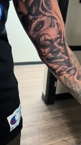 #tragedymask #innerarmtattoo #smilenowcrylatertattoo #greensboronc #tattooartist #greensborotattooartist #nctattooartist #blackandgraytattoo #tattoos #tattoosoftiktok #foryoupageofficiall #nctattooer #fyp #blackandgreytattoo #realistictattoo #foryoupage #tattooedmenoftiktok #chicanoart #chicanotattoo @Inkbiotics 