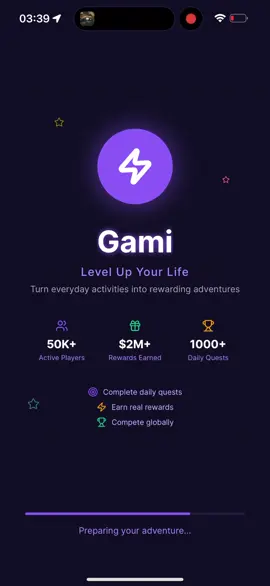 Gami app soon live in development mode #gamification #gamiapp #gamiprotocol 
