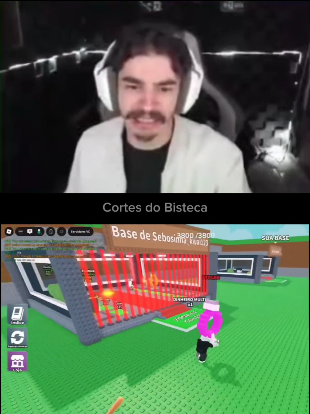 Bistecone e Laís no Roblox - TRALALELO TRALALA  #CapCut #bistecone #bisteconee #bisteconelive #cortesbistecone #foryou #viral 