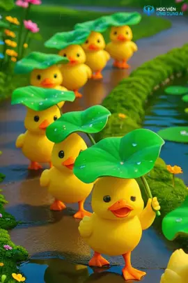 Vịt đội lá sen #duck #tiktokkids #cartoon #nhacthieunhi #trend #forkids #animal 