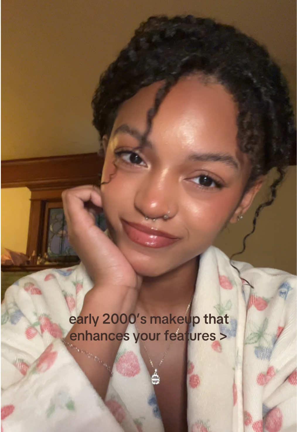 i love doing my makeup to enhance my features 🍂#2000s  #fall #autumn  #2010s #prettylittleliars #goss #itgirl #makeup #fyp #foryou #foryoupage #tvd #twilight #blackgirlmakeup #blackgirl #moodboard #downtownblackgirl 