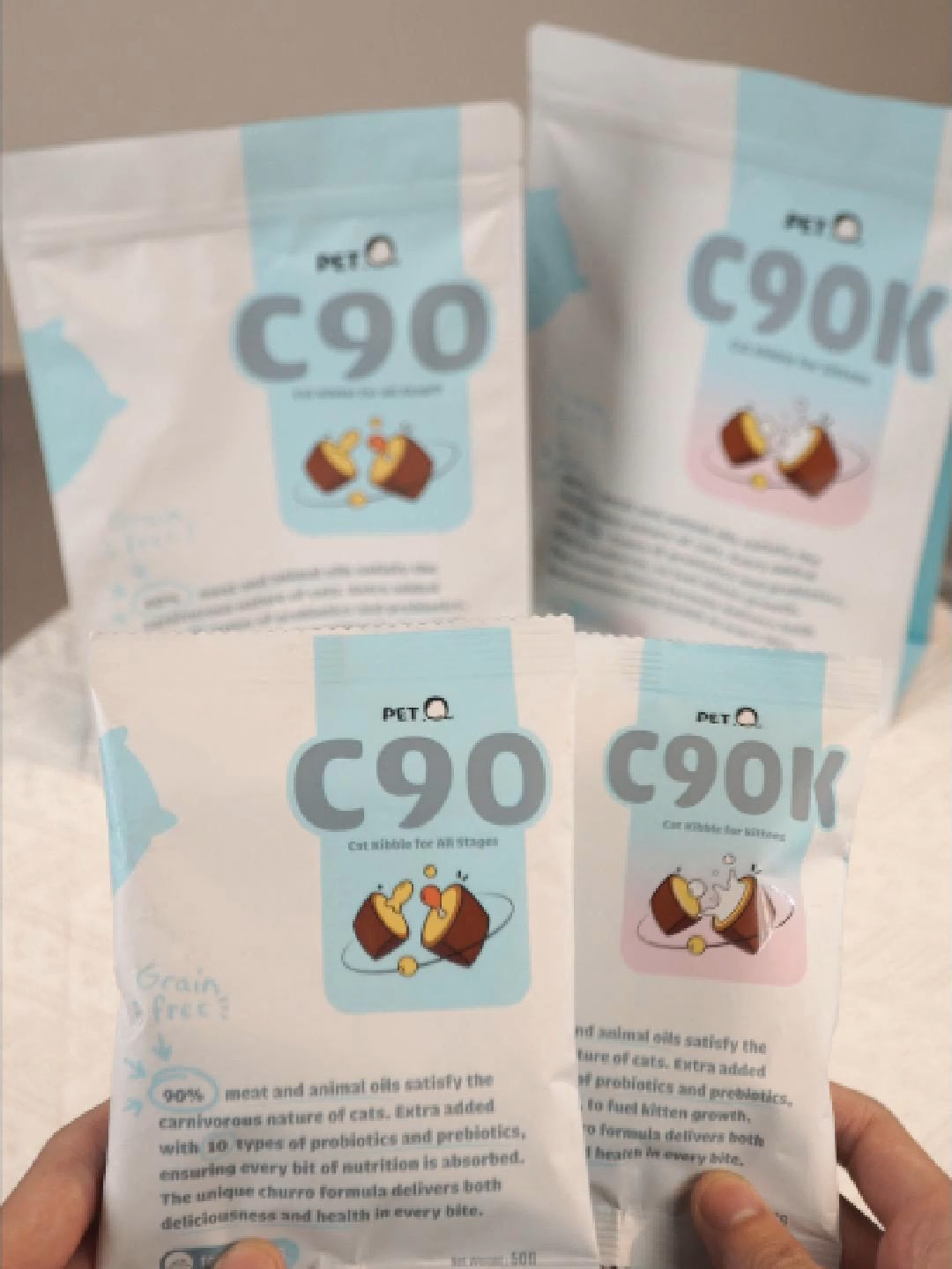 Kết hợp từ nguyên liệu thượng hạng cùng nhân thịt đầy ắp, mèo nào cũng mê!🩵 #PetQ #hatchurro #hatchomeo #hatnhanthit #c90 #meo