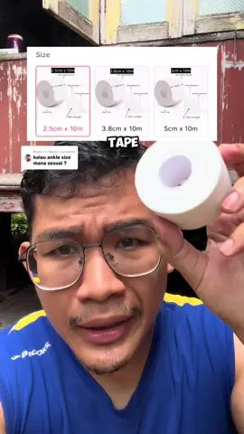 Replying to @f∆hm| Ambil yang 3.8cm better untuk ankle #strappingtape #tapemurah #anklebreaker 