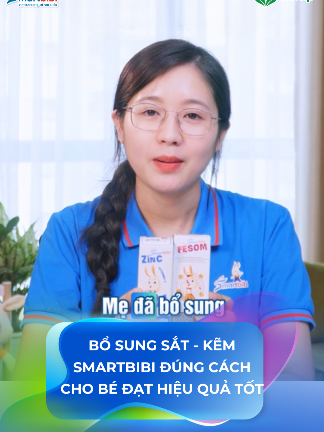 Bổ sung bộ đôi Sắt - Kẽm hấp thu cao, vị ngọt thanh thơm ngon của nhà thỏ Smartbibi để bé yêu lớn khỏe mỗi ngày nhé #smartbibizinc #smartbibi #biengan #ốm #sắt #kẽm