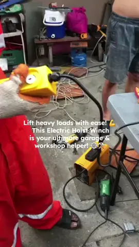 Lift smarter, not harder! 💪⚙️ Our Heavy Duty Electric Hoist Winch is built for serious lifting—perfect for garages, workshops, and industrial use. Whether you're raising engines, steel beams, or heavy tools, this ceiling-mounted powerhouse gets the job done fast and safely. ✅ Durable steel construction, ✅ powerful motor, ✅ smooth remote control operation—work faster, safer, and easier with this lifting beast. 💯 Stop struggling with manual lifting—upgrade to pro-level power today! 🏗️⚡ #ElectricHoist #HeavyDutyTools #WorkshopGear #CraneWinch #GarageSetup #LiftingEquipment #DIYMechanic 