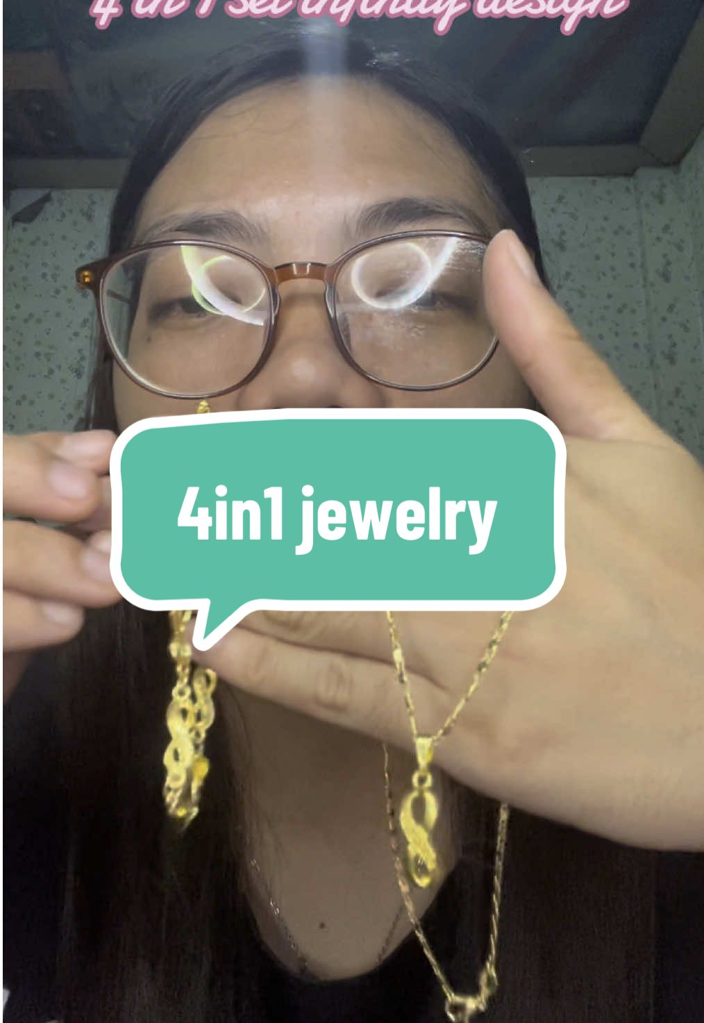 Bangkok plated infinity design 4 in 1 set .#tiktokaffiliate #affiliatemarketing #product #nontarnishjewelry #4in1 