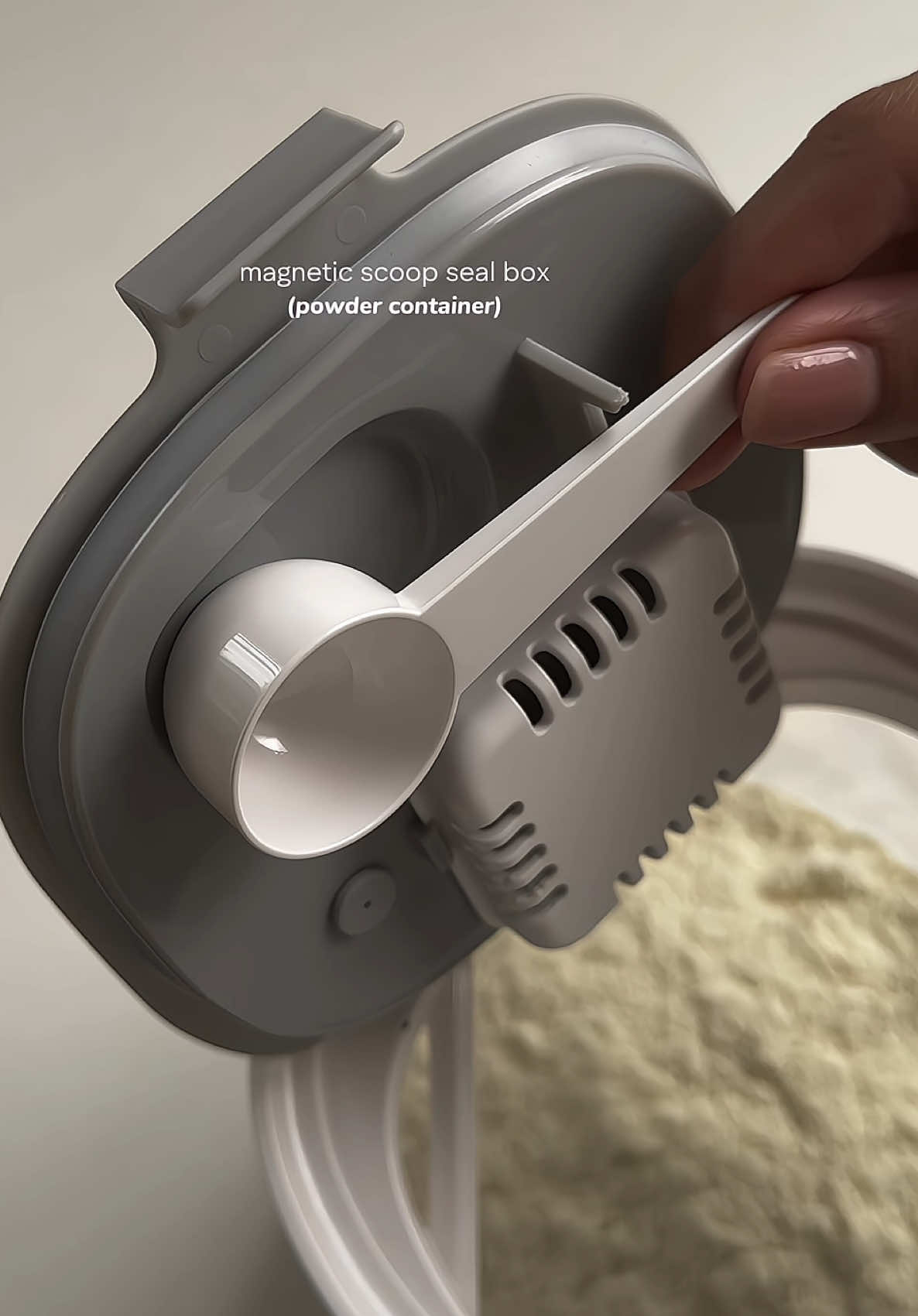 my new milk powder storage — magnetic scoop box #powdercontainer #milkstorage 