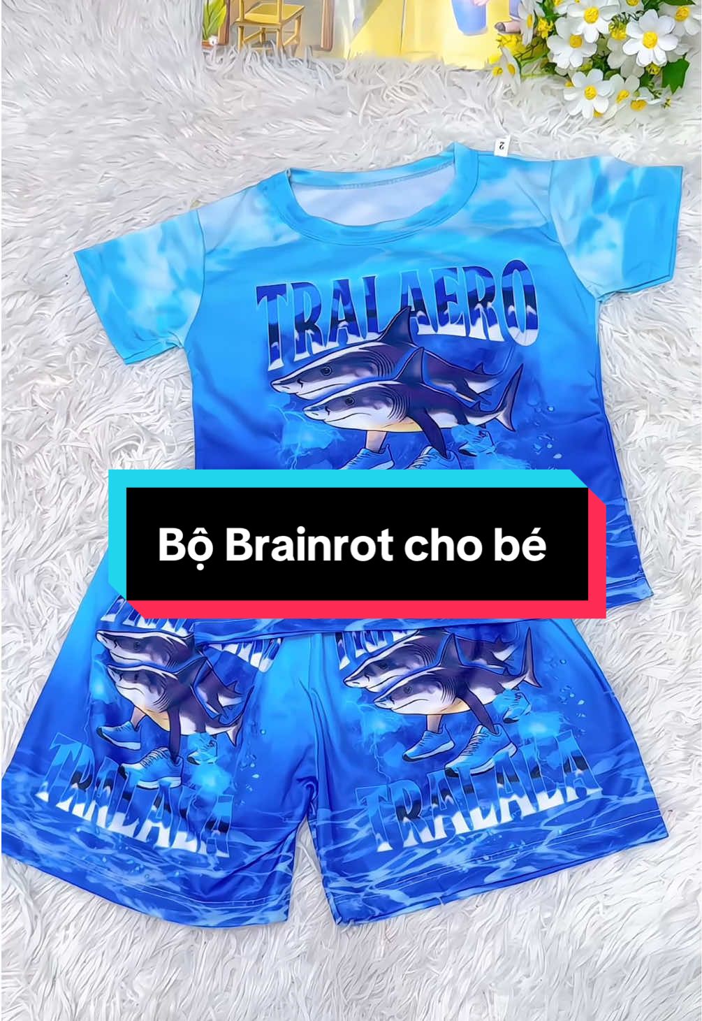 Bộ thun lạnh Brainrot cho bé #xuhuong #mevabe #bobetrai #bothunlanhchobe #botungtungtungsahur #brainrot #thoitranghottrend 