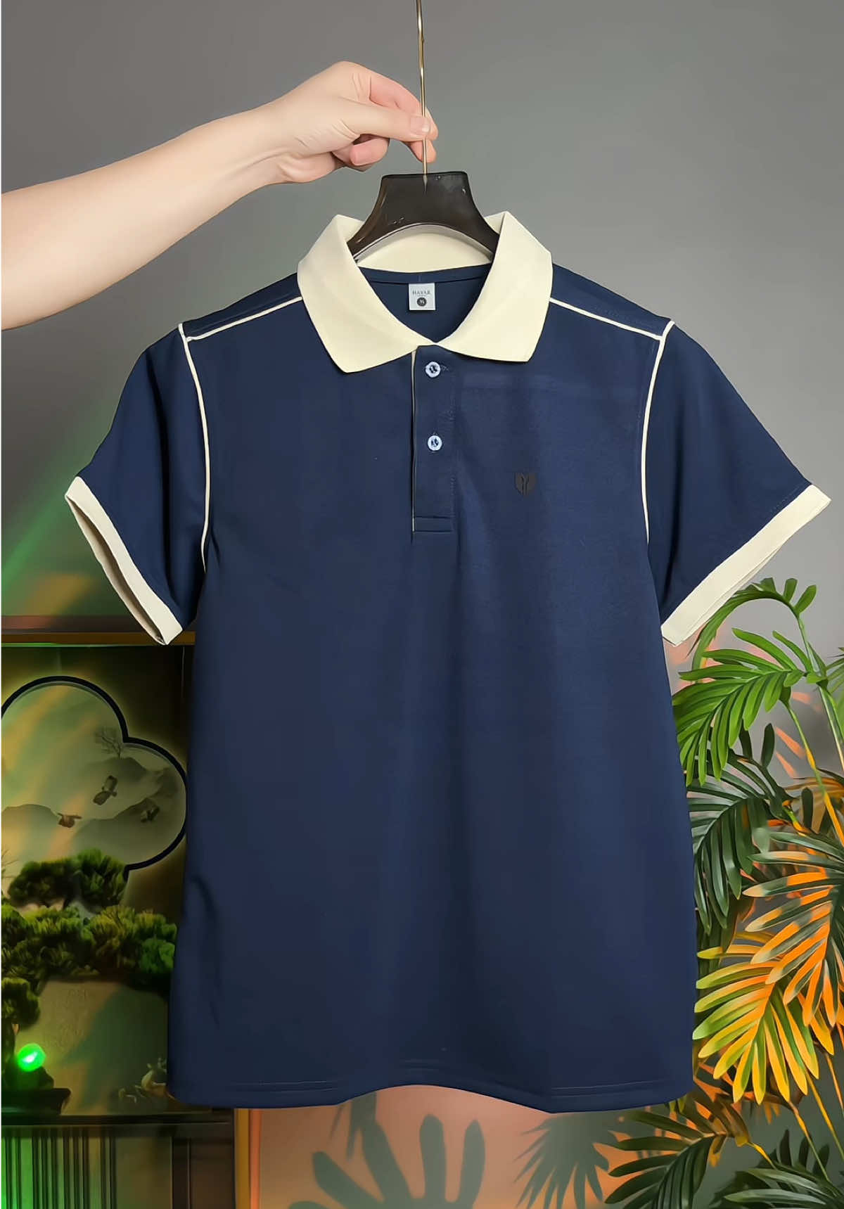 Áo polo nam HAYAR phôm ôm layer smart phối dọc tay logo sang trọng #aopolo #aopolonam #thoitrangnam #phoidonam #outfit #xuhuong 