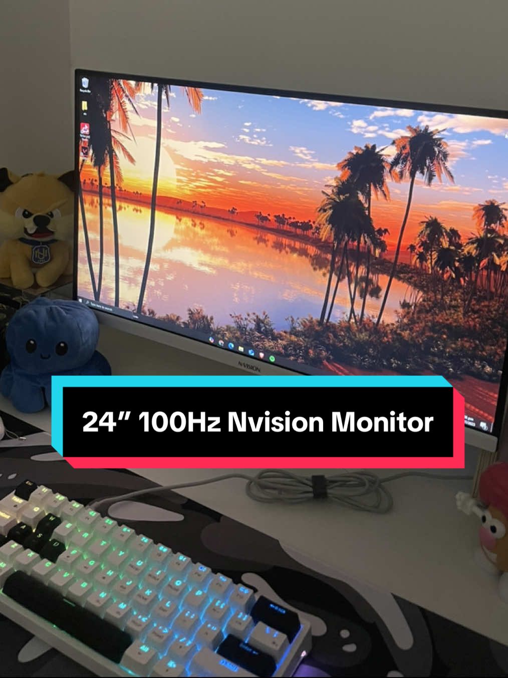 NVISION 24 inch 100hz IPS Frameless monitor perfect for your WFH/Gaming set up! Click the yellow basket ✨  #nvisionmonitor #ipsdisplay #24inchmonitor #monitor #fypシ゚ 