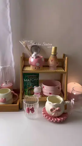 cozy little matcha corner🌸 #matchastation #littlecorner #girl #girly #matcha #girlythings #coffee #fyp #cozy #cozyathome #aesthetic #minimalist 