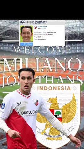 ⚽ Tentang Miliano Jonathans Posisi dan Klip Karier Statistik Klub (per 11 Mei 2025) 🌍 Keturunan & Status Naturalisasi ✨ Gaya Permainan & Potensi 📌 Ringkasan Profil AspekDetailUsia & asal21 tahun, lahir di Arnhem, BelandaTinggi~1,78 mPosisiSayap kanan, gelandang serangKlub saat iniFC Utrecht (sejak Jan 2025), jersey no. 26Karier mudaArnhemse Boys → Akademi Vitesse → Tim senior Vitesse & kemudian UtrechtKeturunanSeperempat Indonesia (asal Depok)Status WNITarget utama PSSI untuk dinaturalisasiDaya tarikAtribut kecepatan, kelincahan, teknik dribbling dan mencetak gol  Jika Anda ingin lebih banyak detail seperti statistik lengkap, performa per musim, atau video aksi Miliano, silakan beri tahu saja! #fypage #fypシ #fypdongggggggg #fypdong #janganganggutimnaskami🇮🇩 #timnasindonesia #naturalisasi🇮🇩 #milianojonathans 