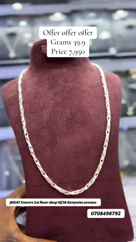Grab pure silver at affordable prices  We buy Gold ornaments and silver items  Location.Kenyatta avenue JKUAT Towers  Mezzanine floor shop M36 Call or WhatsApp 0708498792#jewelrybusiness #925 #silver #sterlingsilver #sclass #nganya #cbd #live #vijanabarubaru #nairobi 