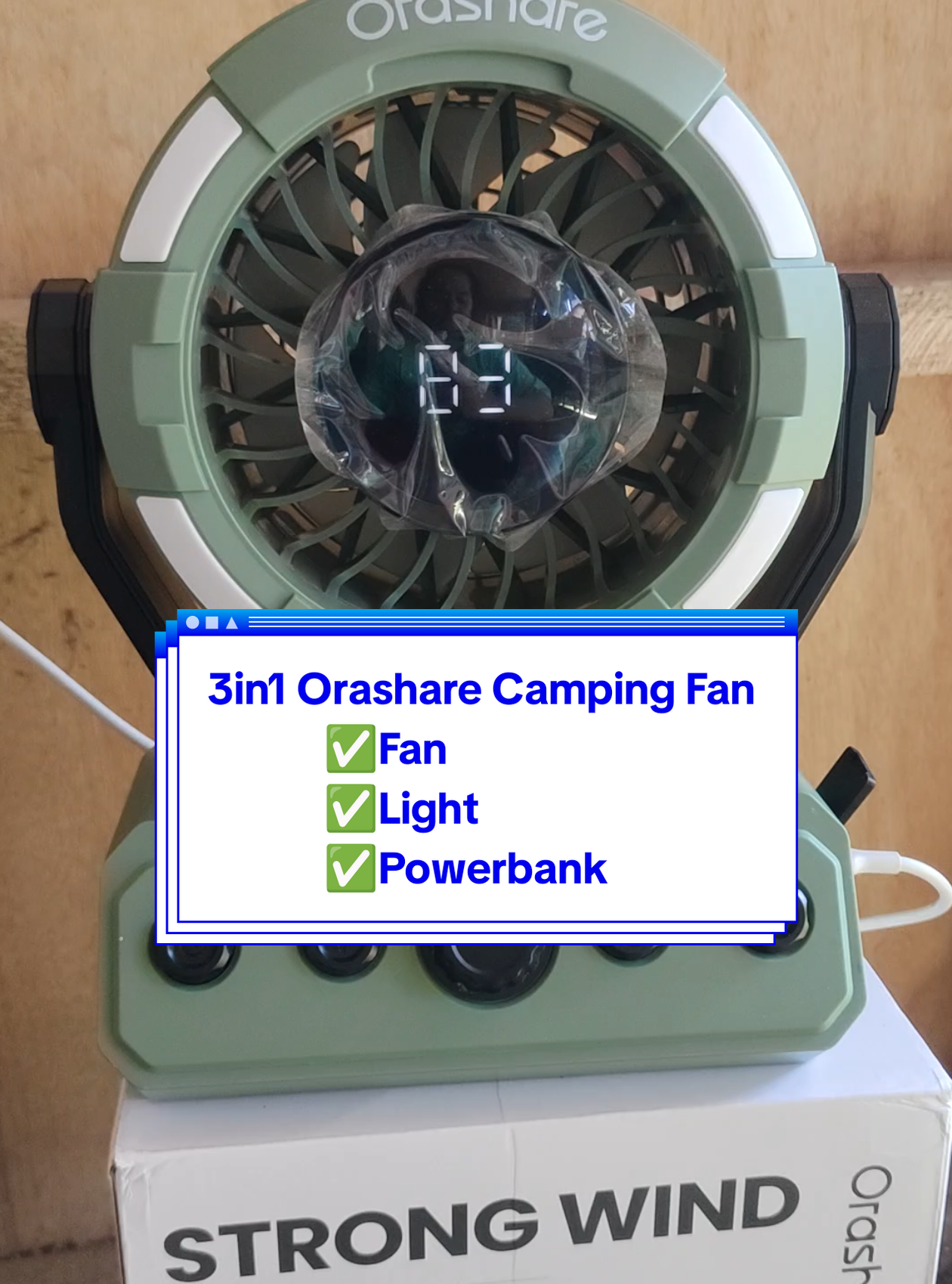 【New】Orashare DF09 20000mAh Rechargeable Camping Fan 100 Speed Remote 180⁰ (20000mAh), legit na sobrang lakas ng hangin mga Mii at may built-in Powerbank ka na din dika na mamomroblema pa kung malowbat phone mo 😍🤩💙🤍 #orashare #orashareminifan #orashare20000mah #orasharecampingfan  #creatorsearchinsights 