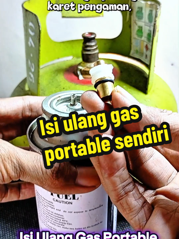 Kaleng gas portable jangan langsung dibuang! Bisa banget diisi ulang pakai elpiji 3 kg, cukup pakai konektor ini 🔄 Praktis, hemat, dan tetap aman! Link konektornya udah aku taruh di keranjang kuning ya jangan ragu langsung checkout aja!  #IsiUlangGas #GasPortable #HematGas  #KonektorGas #KeranjangKuning #TikTokShopID #promoguncang88 