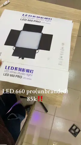 LED 660 pro(unbranded) with stand  Price: 85k❗️ With 2batteries✅ 1 charger✅ An adapter✅ Remote control ✅ A bag✅ We accept walk-in ✅ Video call before payment✅ #ledlights #led660pro #fyp #anambra #contentcreator 