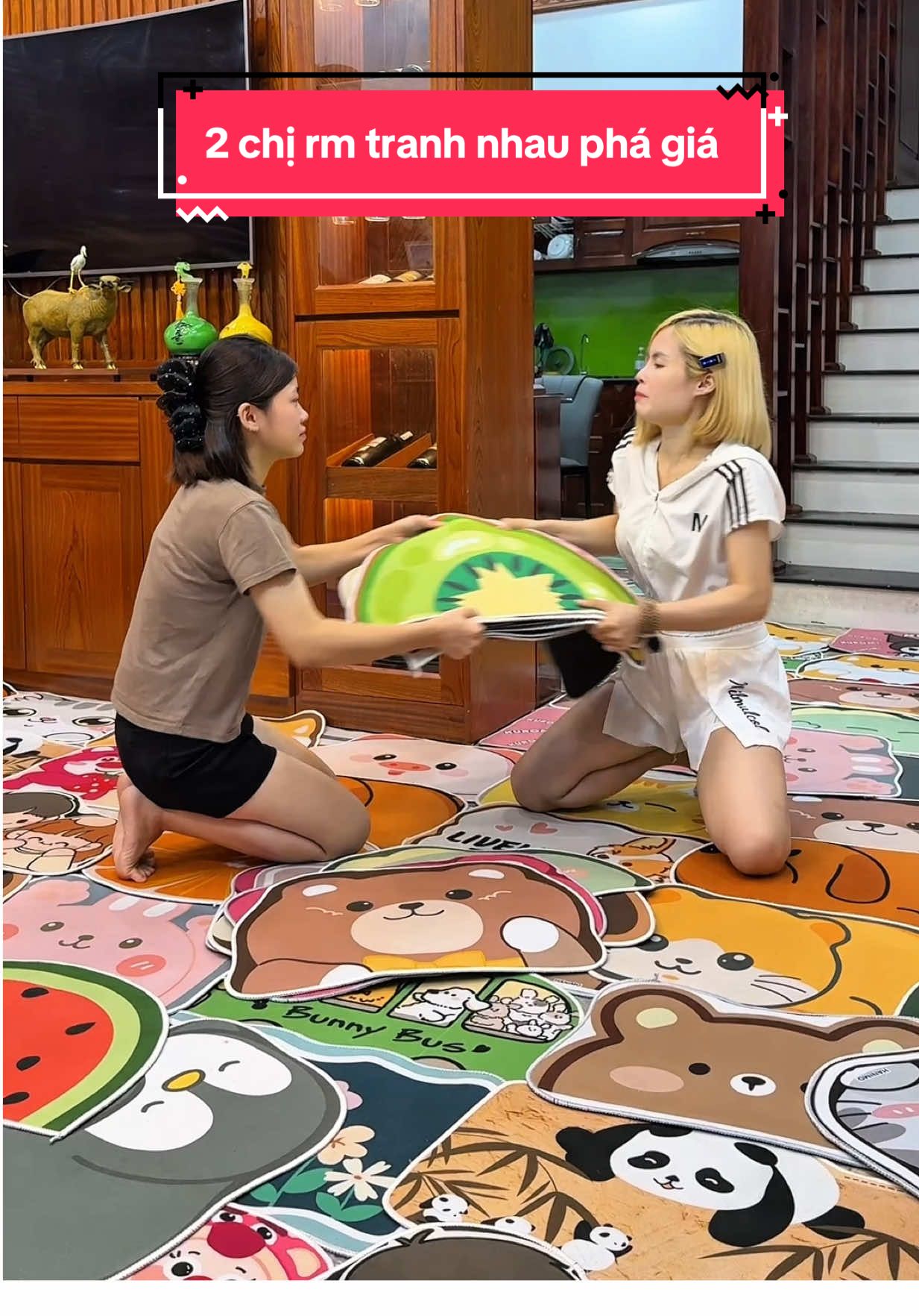 2 chị em tranh nhau phá giá #xuhuongtiktok #thinhhanh #thamchan #thambali #thamtraisan #thamdecor 