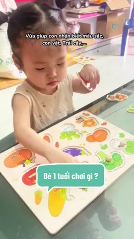 ☘️Bảng ghép núm gỗ vừa nhận biết màu sắc , con vật , trái cây…vừa giúp bé đôi tay khéo léo Ba mẹ đừng bỏ lỡ nhé 👍😊#bangnumgothongminh #beyeu #xuhuong 