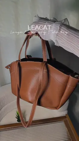 Leacat Tote bag fashionable large capacity mother and child bag single shoulder portable shopping bag #totebag #shoulderbag #bag #bagforwomen #totebagaesthetic #brown 
