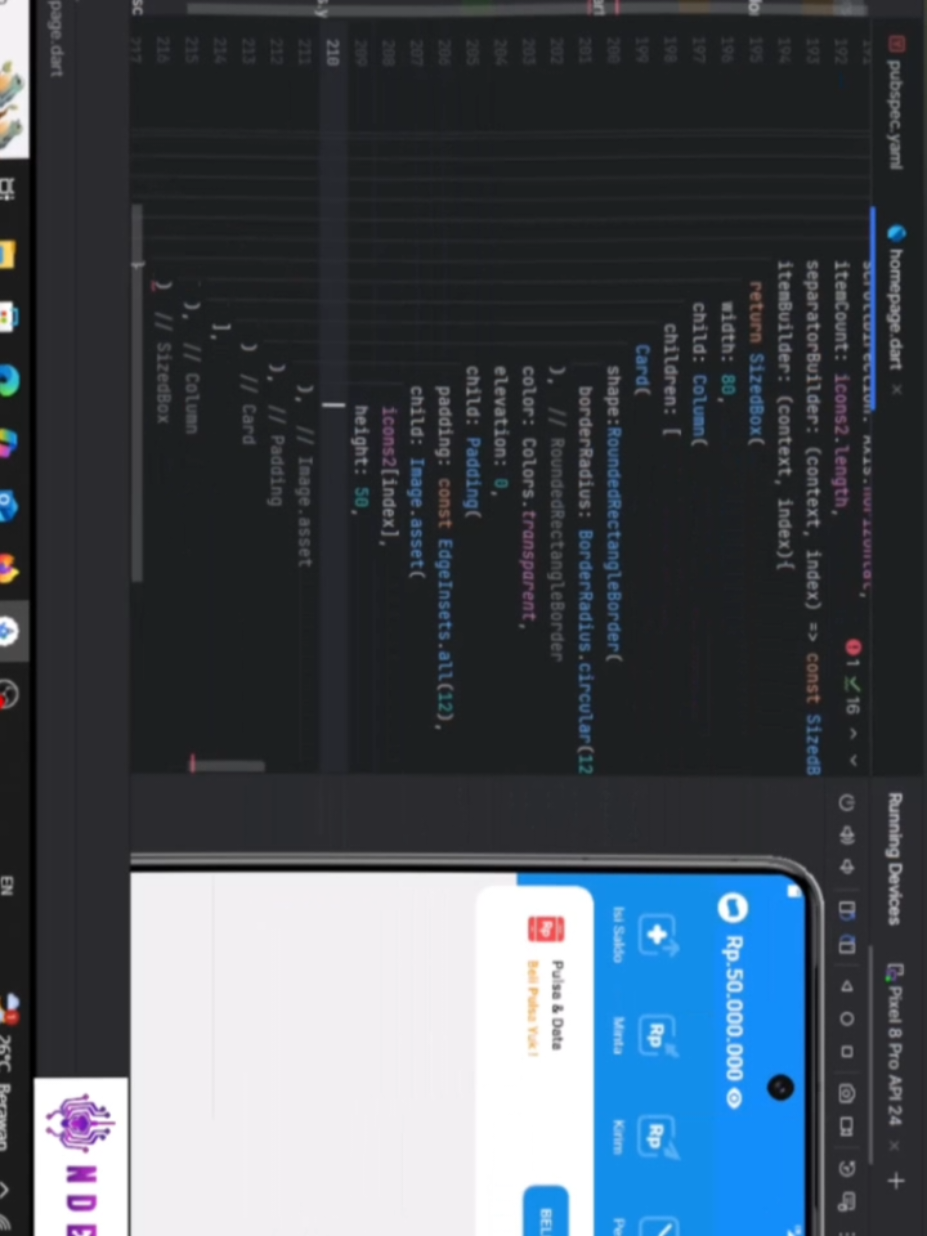 Dana UI  #joki #teknikinformatika #flutter #androidstudio  #codinglife 